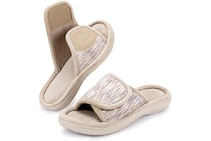 RockDove Women's Adjustable Wrap Memory Foam Slide Slipper