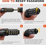 ValueMax 8mm x 1m Heavy Duty Bike Chain Lock with 5-Digit Resettable Code view 5