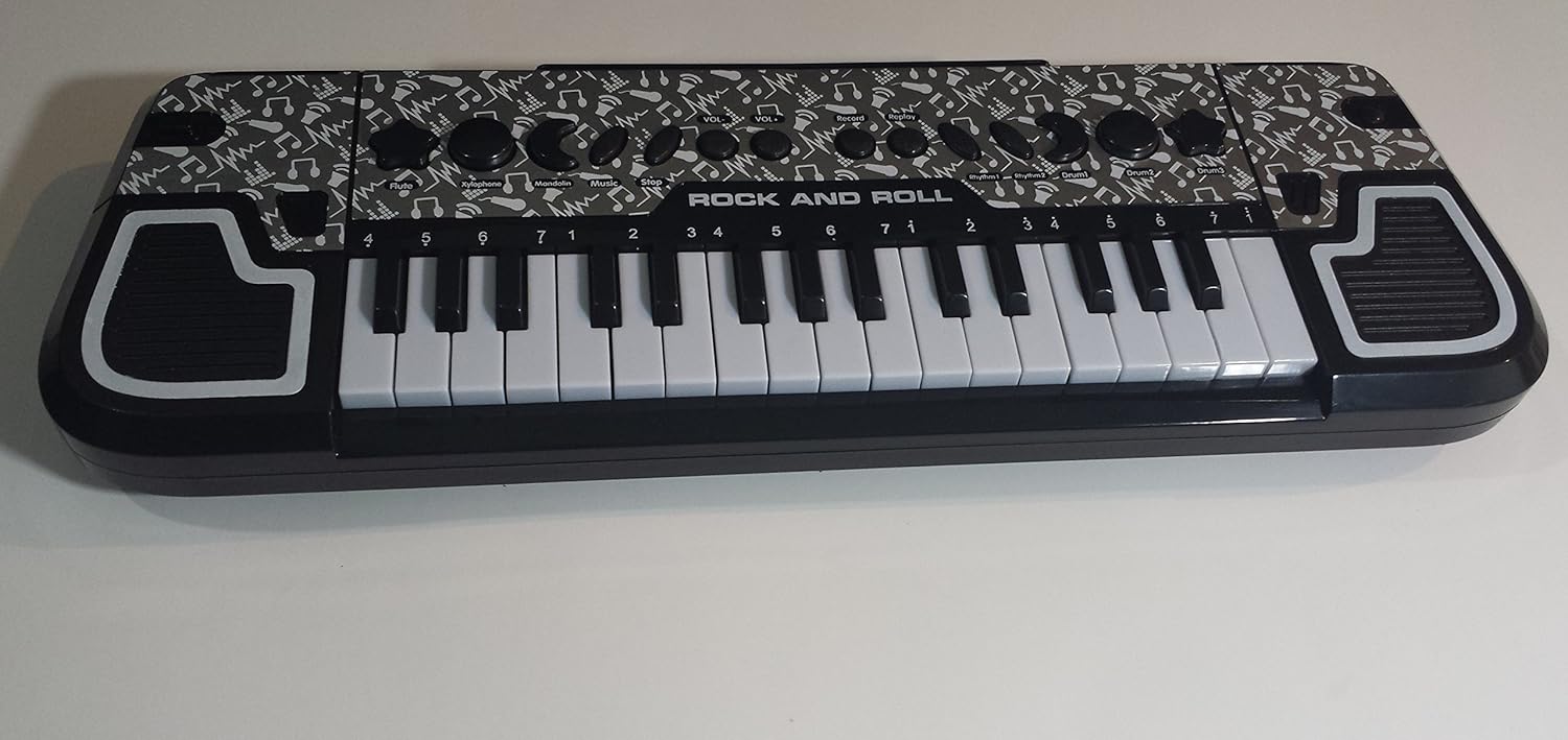 Kids First Rock 'N' Roll Electronic Piano Keyboard Grey and