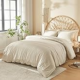 DOZ 100% Long Staple Cotton Duvet Cover Set, Soft Sateen Weave, Smooth, Breathable, Hotel Comfort, 106"x90", 8 Loops, 3pc – 2 Pillowcases 1 Duvet Cover (Fog, King/Cal King)