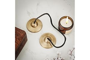 Ajuny Tibetan Tingsha Cymbals Meditation Handcrafted Buddhist Meditation Yoga Chime Bells Manjira Healing Instrument Spiritual Gifts