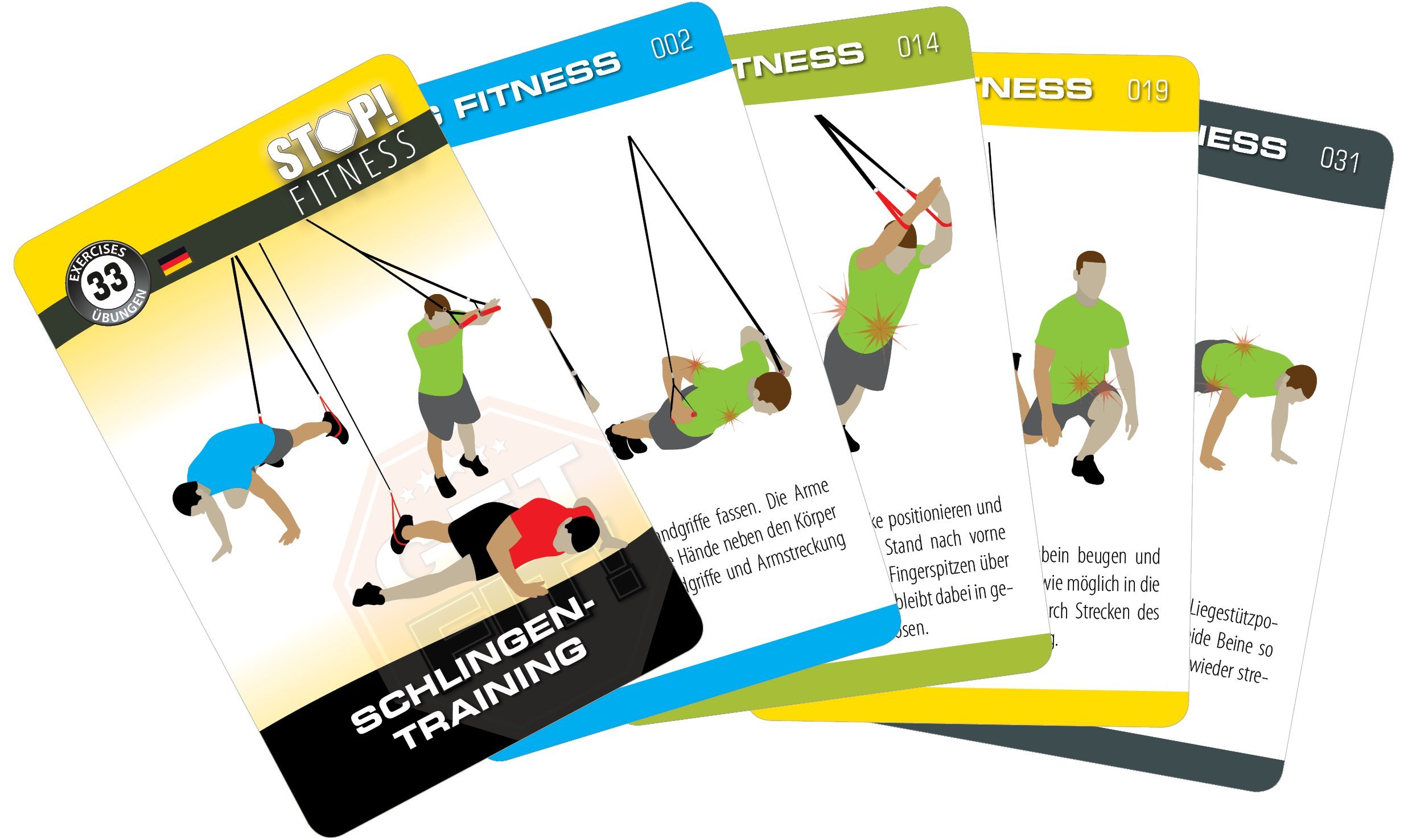 Stop! Workout Cards, Suspension Training – German Version – Fitness Series.