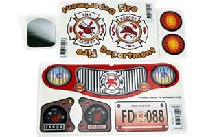 Firetruck Small Set Replacement Decals Stickers Fits Little Tikes Cozy Coupe II Car toy Cozy Coupe Car toy