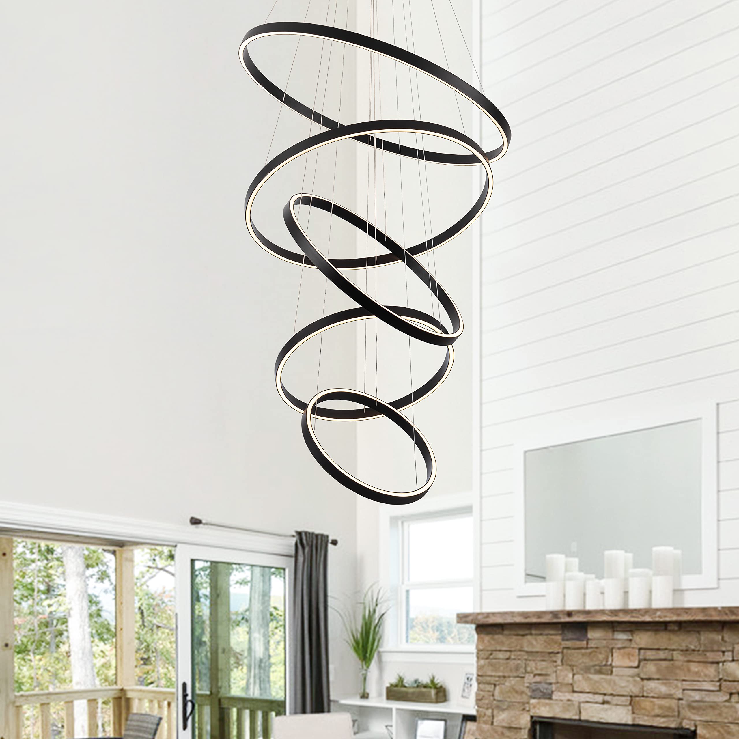 WELAKI Modern LED Chandelier, 15.7"-31.4" Ring