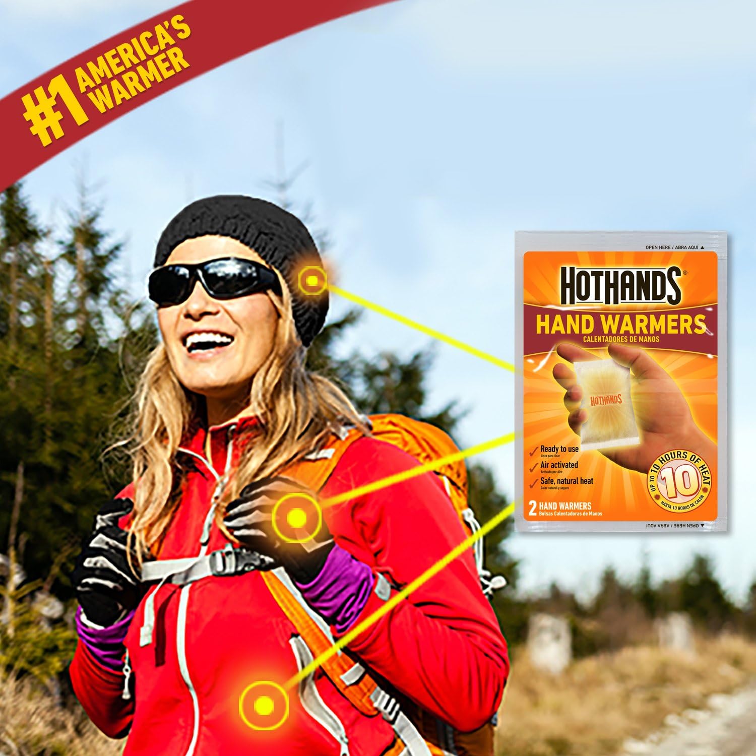 HotHands Hand Warmers - Long Lasting Safe Natural Odorless Air Activated Warmers - Up to 10 Hours of Heat - 20 Pair Value Pack: Sports & Outdoors