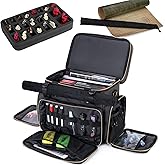 Trunab Tabletop RPG Adventurer's Travel Bag Compatible with Dungeons and Dragons Large DND Bag with Miniatures’ Foam Layer, B