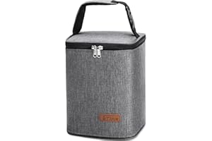 TIBLUE Breastmilk Cooler Bag Insulated & Reusable Baby Bottle Tote Bag for up to 6 Bottles 4 Large 9 Oz Bottles, Freezer Lunch Bag, Perfect for Daycare Travel or Back to Work Nursing Mom