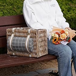 Wicker Picnic Basket for 2 - Willow Basket with