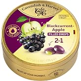 Cavendish &amp; Harvey | Double Fruit Drops &ndash; Blackcurrant with Apple Filling | 175g 6 ounce Tin