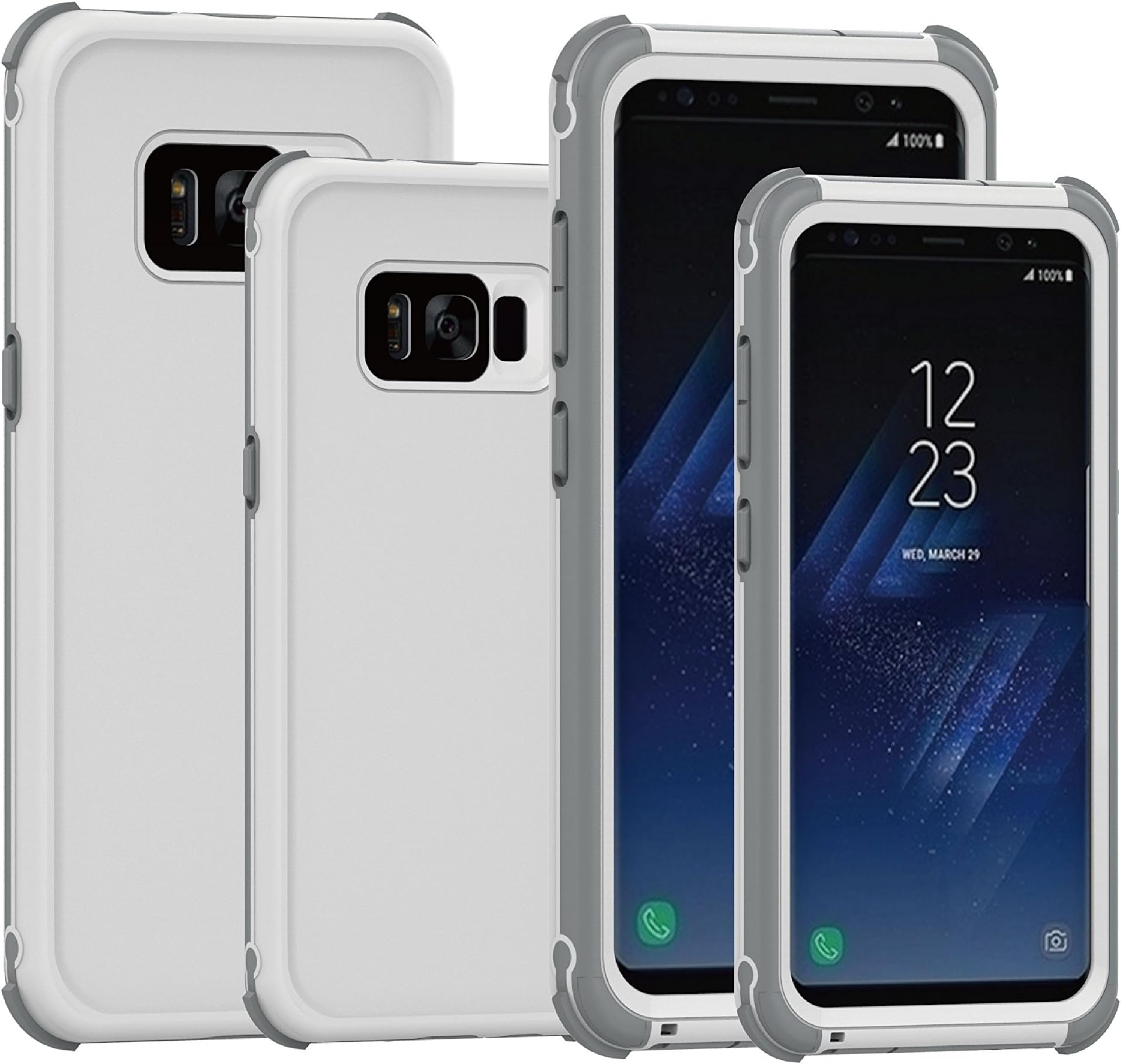 Nevinmax Waterproof Case for Samsung S8 Plus,Outdoor Waterproof/Shockproof/Dirtproof/Snowproof Cover with Fingerprint Touch ， IP68 Certified Full Sealed Protective Cover (Grey)