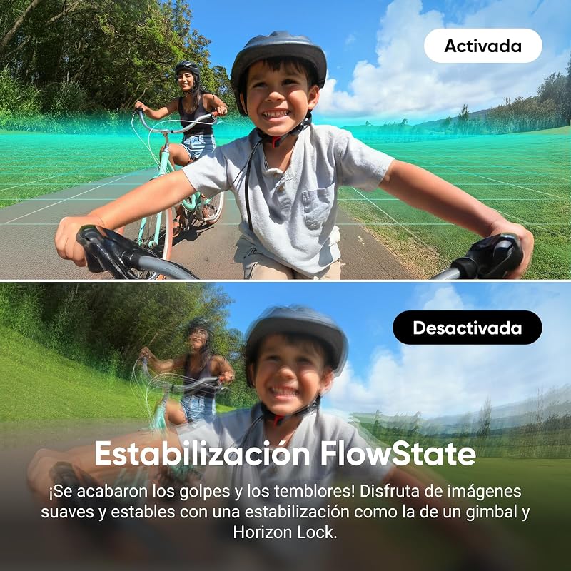 GO 3S Blanco(128 G), Cámara de vlogging 4K, Modo POV sin Manos, batería 140 min, edición IA e integración con Find My, Resistente al Agua 10 m, Montaje en Cualquier Sitio