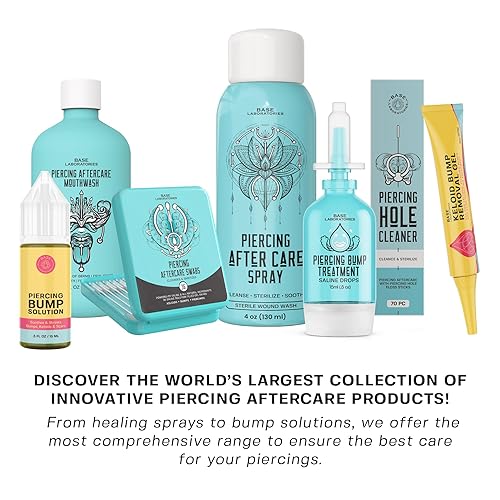 BASE LABORATORIES Piercing Aftercare Spray 4oz Saline Spray for