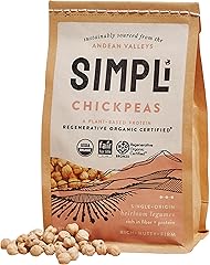 SIMPLi Regenerative Organic Certified Chickpeas, 12 OZ (1-Pack) | Protein, Fiber-Rich and Earthy Flavor, Naturally Lower Sodi