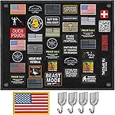 Tactical Patch Board (24" x 18") | Morale Patch Hanging Wall Panel Display Holder for Military, Army, Combat, Uniform, Morale Emblem Hook &amp; Loop Collection, Patch Organizer Banner Sheet