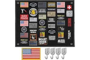 LAUGHING LIZARDS Tactical Patch Board (24" x 18") | Morale Patch Hanging Wall Panel Display Holder for Military, Army, Combat, Uniform, Morale Emblem Hook & Loop Collection, Patch Organizer Banner Sheet