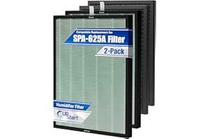 2-Pack SPA-625A Filter Replacement Kit for Rabbit Air BioGS 2.0 Air Purifier - Compatible with RabbitAir BioGS SPA 625A Filte
