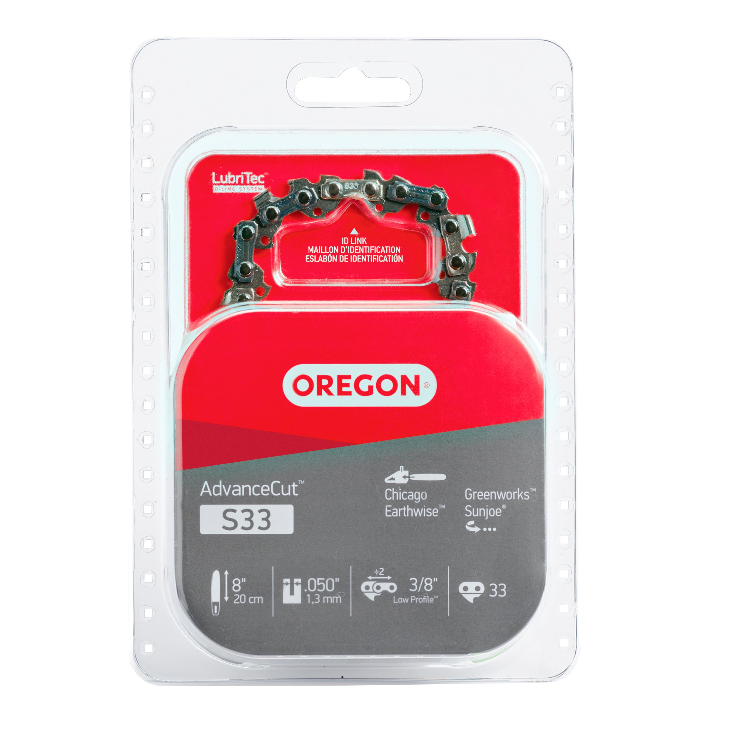 Oregon S33 AdvanceCut 8Inch Chainsaw Chain Fits Chicago, Earthwise