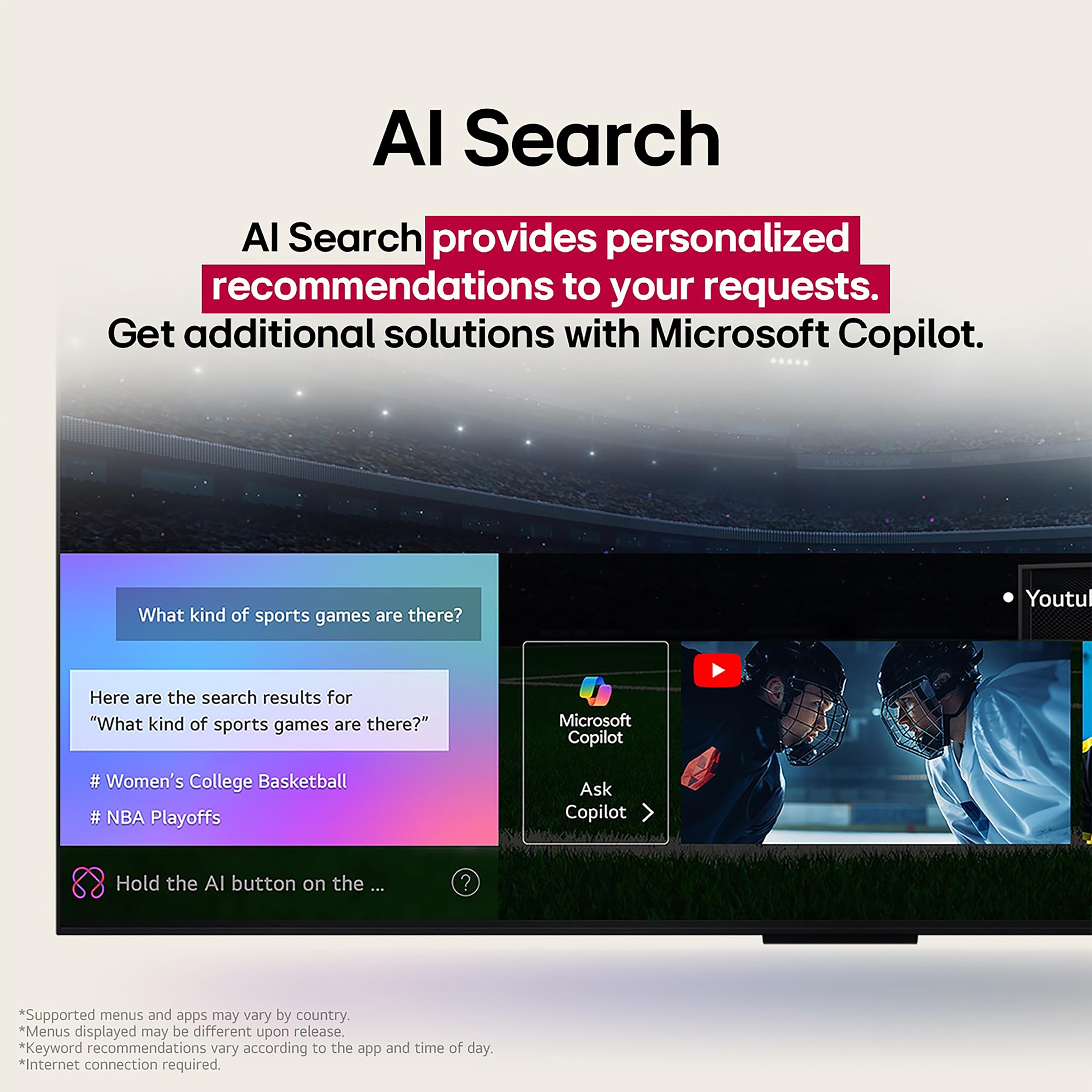 LG 55-Inch Class UHD AI 4K UA77 Series Smart TV w/AI Sound Pro, HDR10, 4K Super Upscaling, Filmmaker Mode, Wow Orchestra, Compatible with Alexa (55UA7700PUB, 2025)