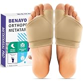 BENAYO Orthopedic Metatarsal Pads,Ball of Foot Cushion with Gel Pad for Women and Men, Foot Pads for Ball Pain Relief, Morton's Neuroma, Metatarsalgia Support.
