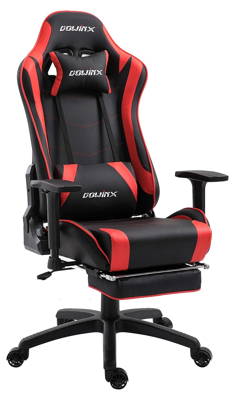 定期入れの マッサージ機能腰痛対策 伸縮可能のフットレスト 人間工学 リクライニング ゲーミングチェア オフィスチェア ゲーム用チェア Dowinx 調節可能ランバーサポート Black Red B07p85ldsf ブラック レッド Ls ゲーミングチェア Www Wwmp Org Za