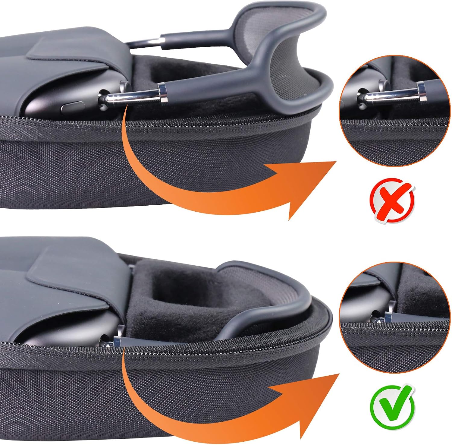 co2CREA Hard Storage Case for Apple AirPods Max 2 /Max, Will Make Headphones Into Sleep Mode Immediately - Image 5
