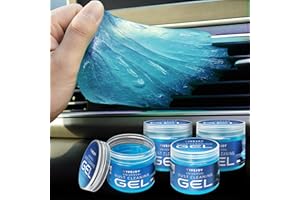 FiveJoy Universal Car Cleaning Gel Detailing Putty, Car Goop Cleaner Car Interior Cleaner Putty for Home, Office, Keyboard, Computer Blue, 4Pack 22.4oz