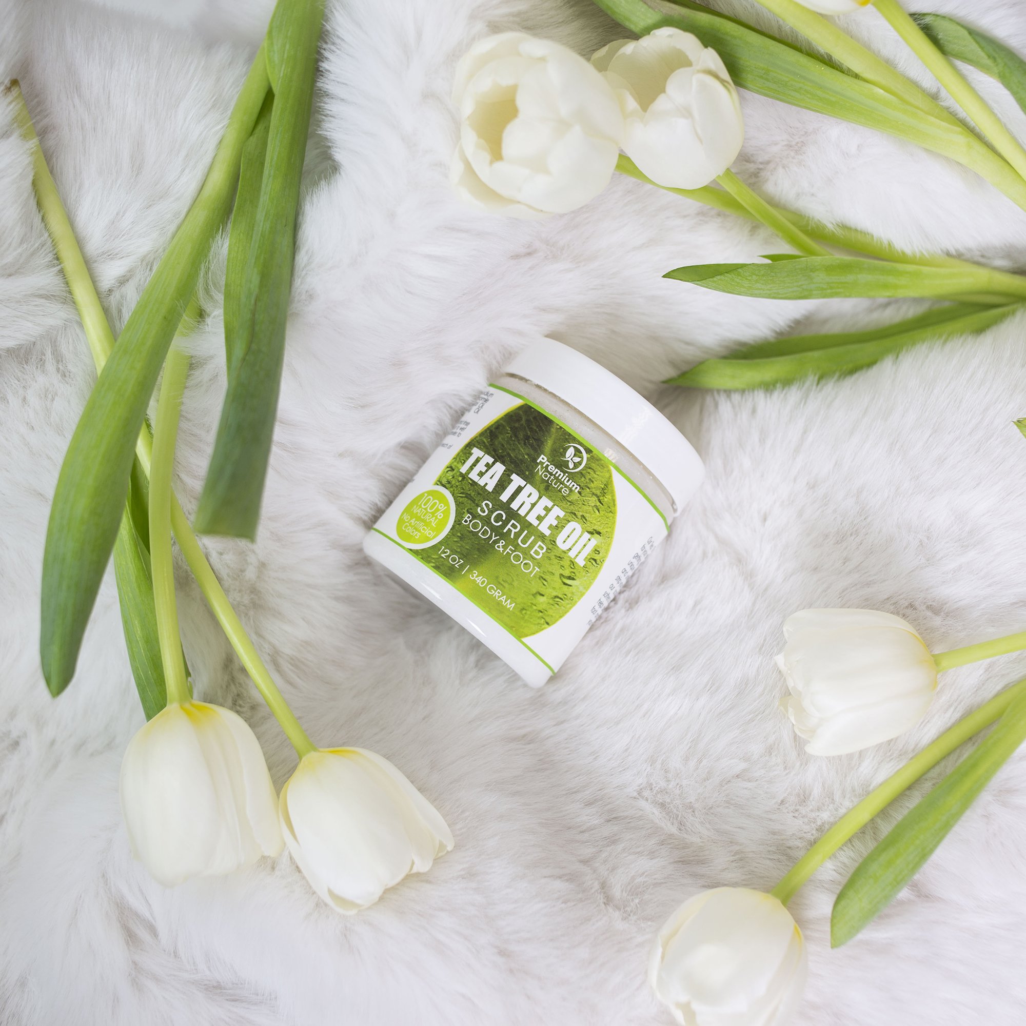 Antifungal Tea Tree Body & Foot Scrub 12 Oz 100 Natural