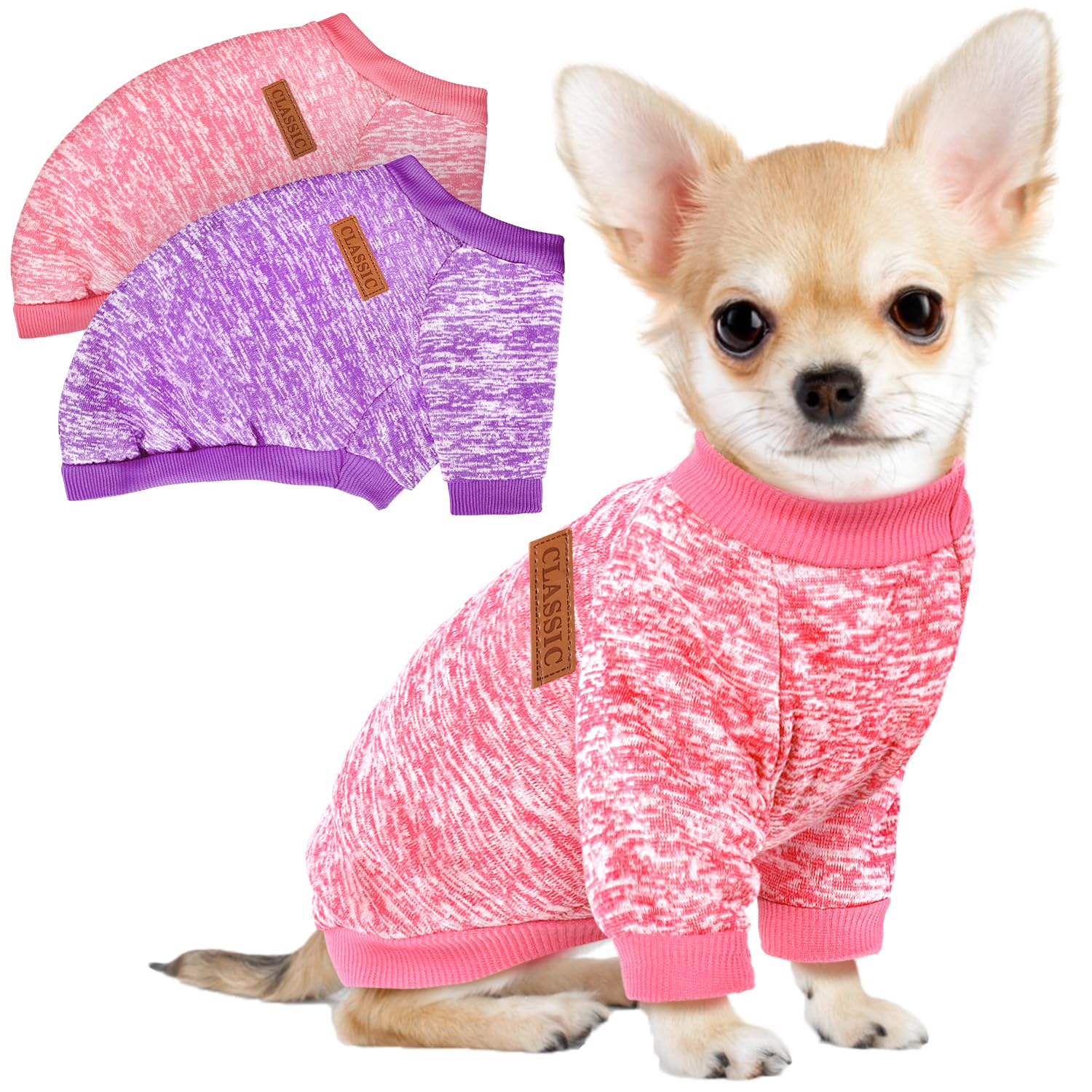 Photo 1 of ***MISSING PARTS***
2 Pcs Dog Sweaters for Small Dogs Girl Boy Winter Fleece Clothes Warm Soft Dog Sweatshirt Outfit for Dogs Cats Pet Apparel