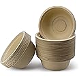 Papernain [18 oz, 100-Count, Sugarcane Compostable Bowls, Natural Disposable Paper Bowls, Bagasse Bowls