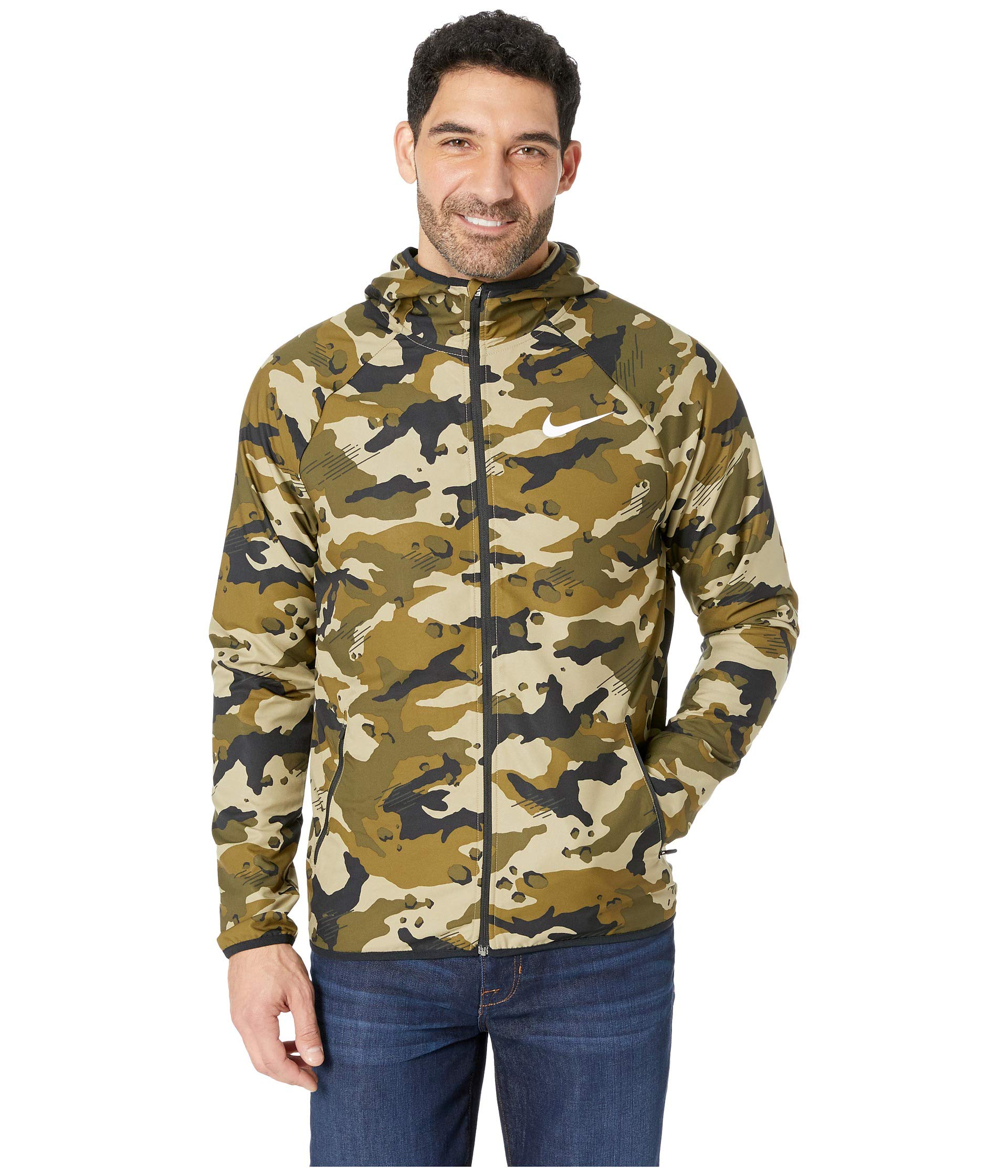 nike men's woven camo training jacket