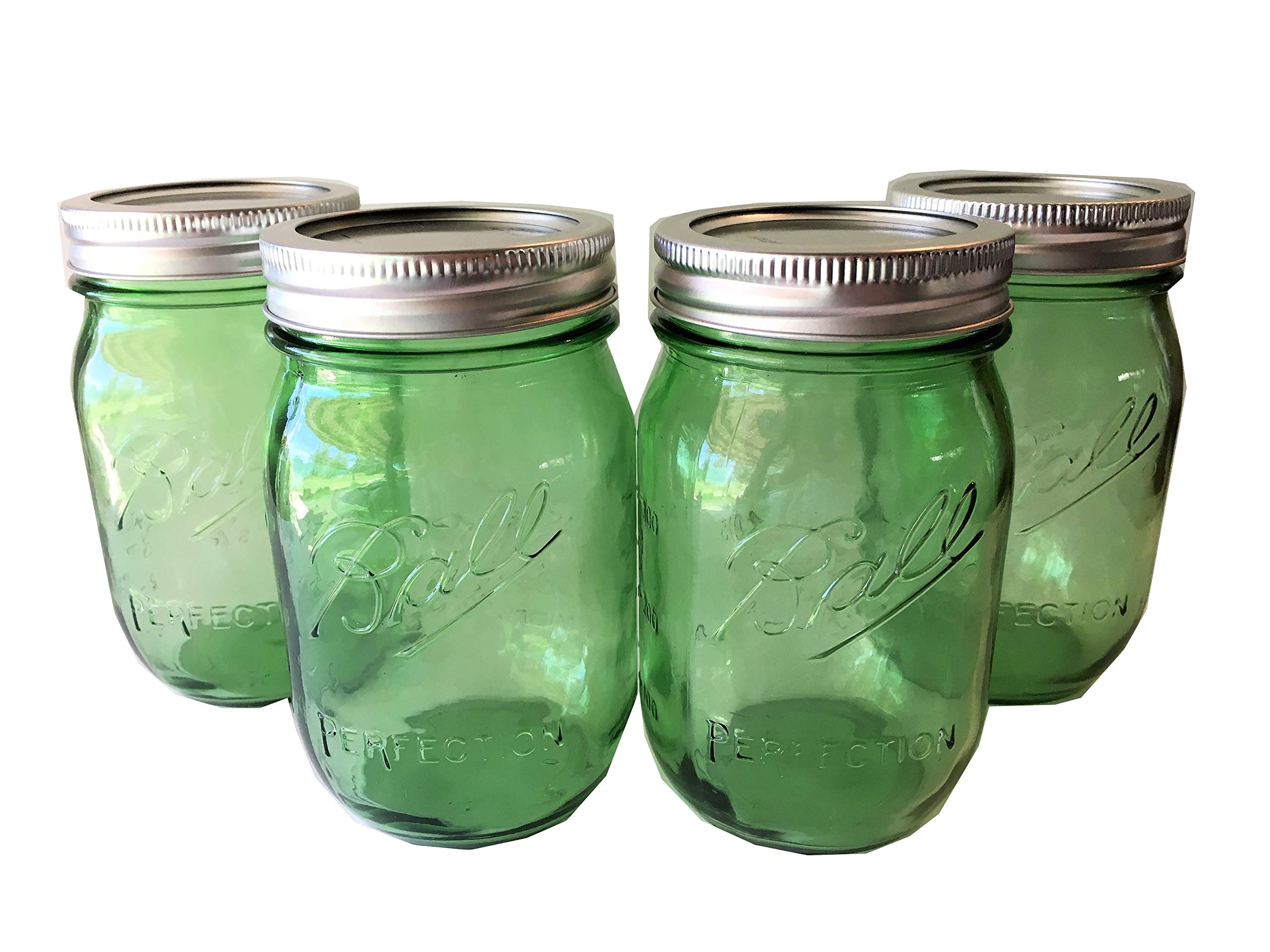 Ball Jar Ball Heritage Collection Pint Jars with Lids and Bands, Purple