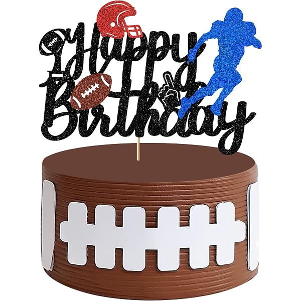 Amazon.com: Football Cake Topper American Football Cake Toppers Decorations  for Boys Men Glitter Super Bowl Touchdown Football Happy Birthday  Decorations Sports Theme Party Supplies : Toys & Games