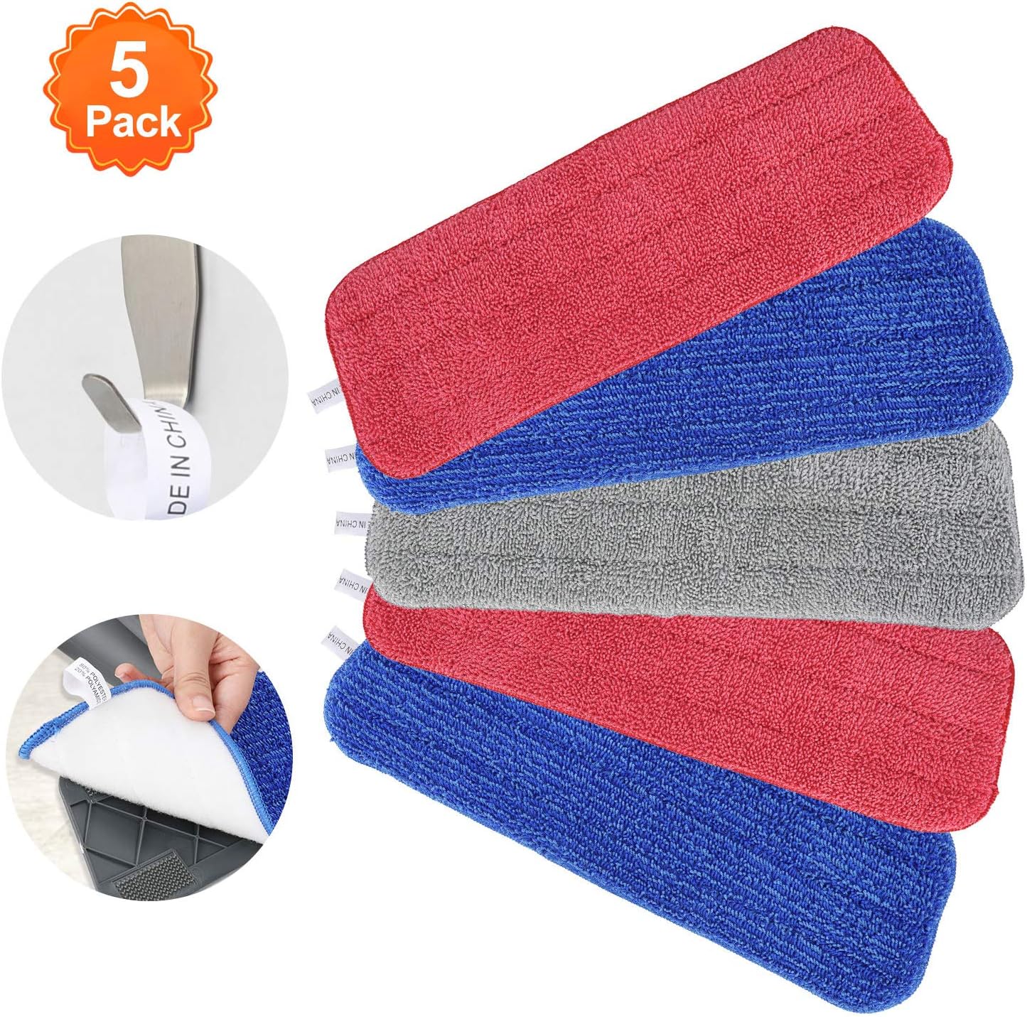 mop spray per la pulizia dei pavimenti con tamponi lavabili