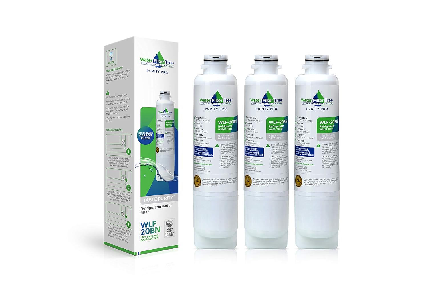 3 x WLF-20B filtro refrigerador hornsea DA29-00020B - Triple Pack ...