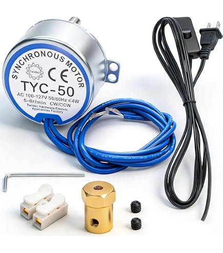 2PCS Synchronous Synchron Motor 50/60Hz AC 100~127V 4W 5-6RPM/MIN