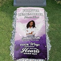 44memory Custom Memorial Grave Blanket Photo