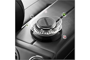 JUSTTOP UFO Car Air Freshener, Solar Powered Rotary Auto Aroma Diffuser with Natural French Fragrance, UFO Shaped Car Aromath