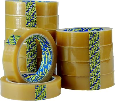 Sellotape Original Golden Tape 24mm x 50m Clear Easy Tear 6/12/18 Rolls