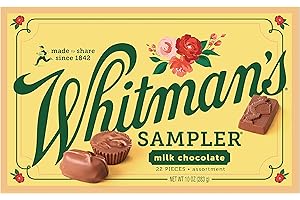 Whitman's Sampler Mother's Day Milk Chocolates Gift Box, 10 Ounce (22 Pieces)