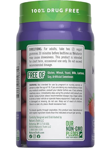 NATURE’S TRUTH MELATONIN GUMMIES | 12MG | MIXED BERRY FLAVOR | VEGAN, NON-GMO & GLUTEN FREE SUPPLEMENT