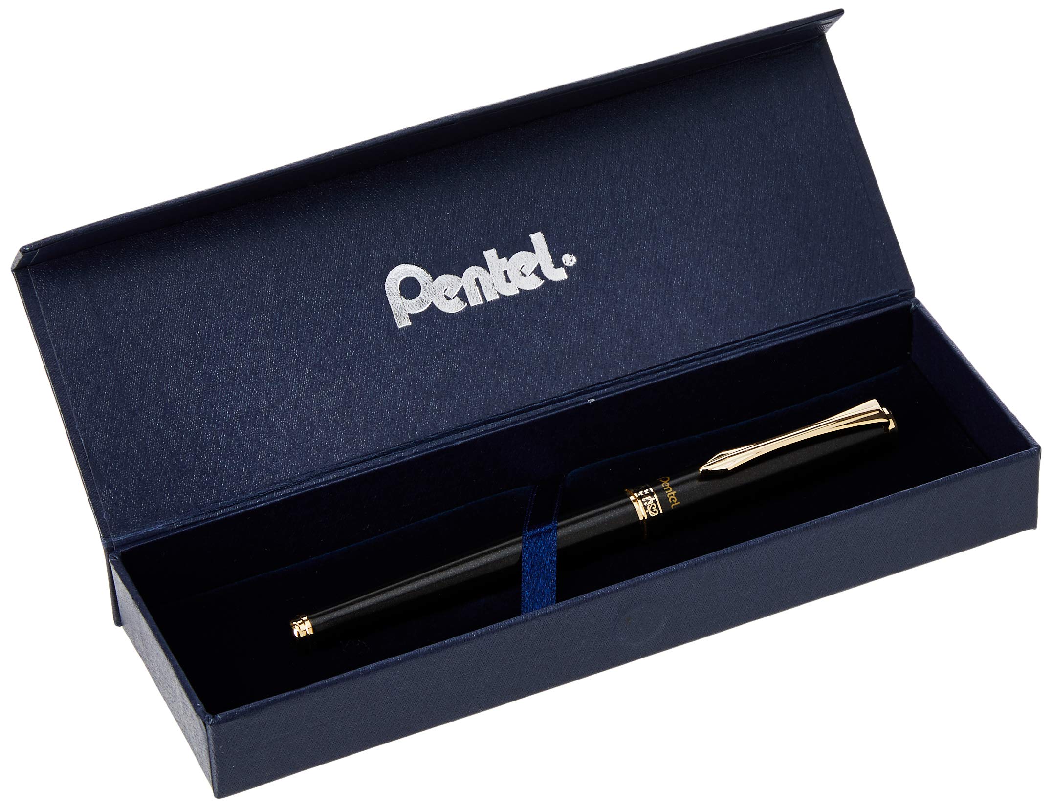 Pentel Sterling Fountain Pen Obsidian Barrel with Gift Box