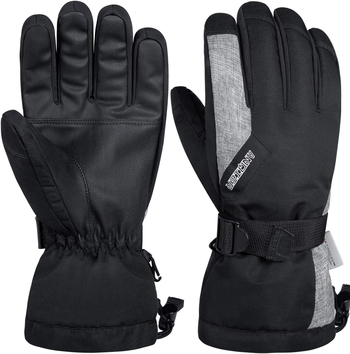 Anqier -30โ Winter Gloves Touchscreen Gloves Thermal Gloves 3M Thinsulate Windproof Cold Weather Gloves for Running