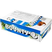 Bounty Lait - Boîte De 24 Barres - Chocolat Au Lait Et Noix De Coco - 57g Par Barre - Snack Tropical