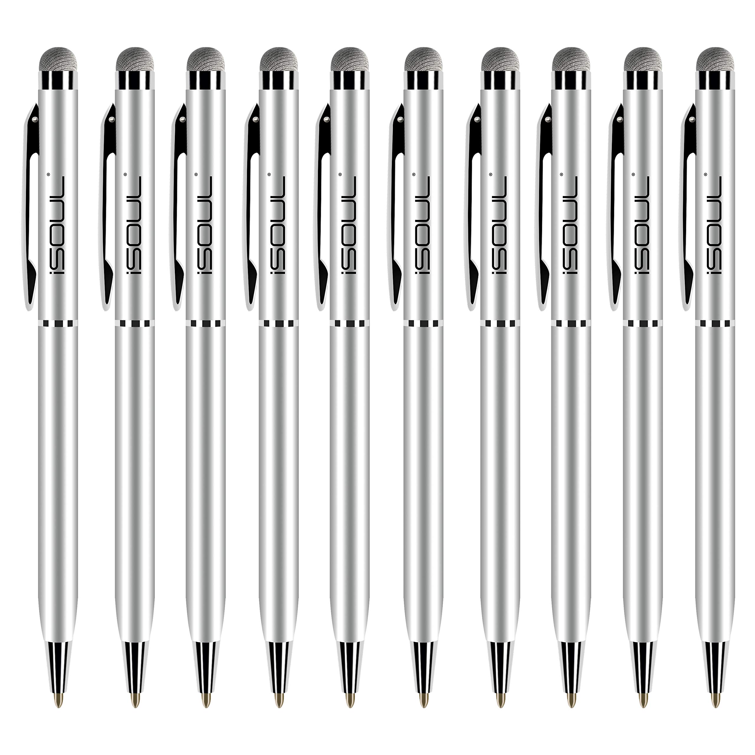 ISOUL Stylus Pen, Pack of 10, for Touch Screens, Compatible with Apple iPad, iPhone, Samsung Galaxy, Oneplus, Pixel, Mobile Phones & Tablets (Rainbow)
