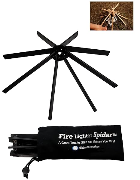 Hibbard Enterprises Fire Lighter Spider Fire Pit Log Holder For