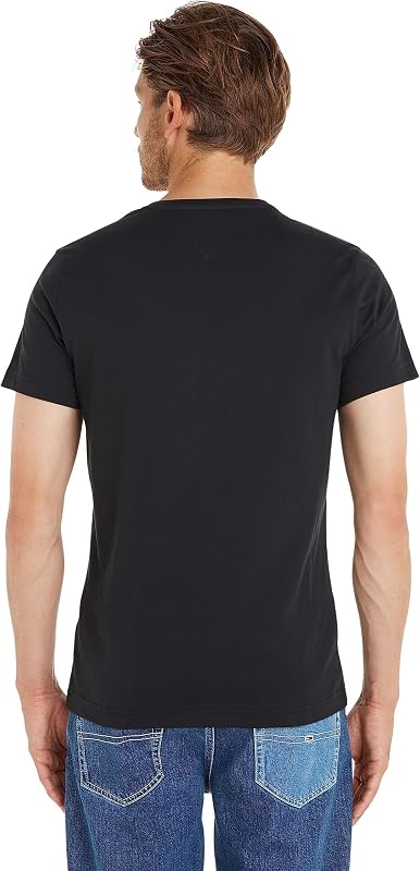TJM ORIGINAL JERSEY V NECK TEE Hauts en tricot à manches courtes Homme, Noir (TOMMY BLACK), M