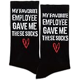 SSQBZU My Favorite Employee Gave Me These Socks-Funny Boss Gifts for Birthday, Christmas, etc.