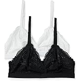 Amazon Essentials Womens Stretch Galloon Lace Unlined Triangle Bra