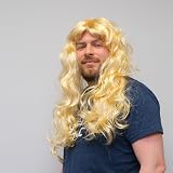 TRIXES Bombshell Wig 20in Blonde Fringe Long Hair Cosplay Fancy Dress view 2