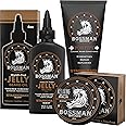 Bossman Essentials Beard Kit for Men – Beard Oil Jelly, Fortifying Conditioner Cream & Beard Balm – Grooming Care Accessories (Stachecoach Scent)